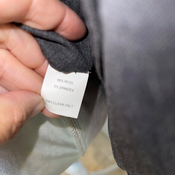 Trina Turk Womens Jacket Gray Size 10 Wool Spandex Blend Peplum Pockets Hook Eye - Picture 7 of 11